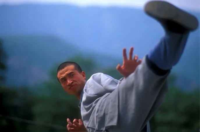 Kongfu les in shaolin tempel